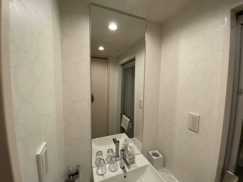 ダイワロイネットホテル名古屋納屋橋の洗面所鏡