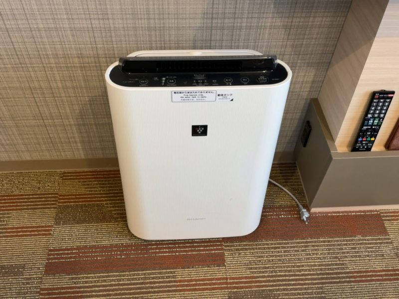 西鉄ホテルクルーム名古屋の加湿機能付き空気清浄機