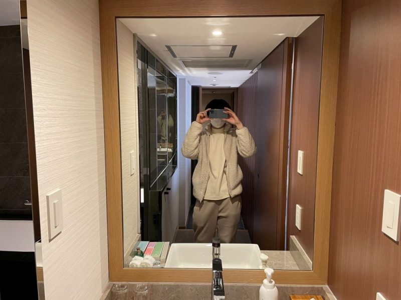 リーガロイヤルホテル京都の洗面所鏡