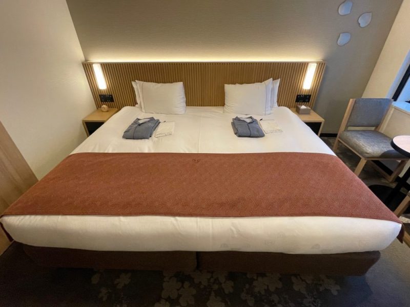 ザロイヤルパークホテル京都梅小路のサータ社製ベッド